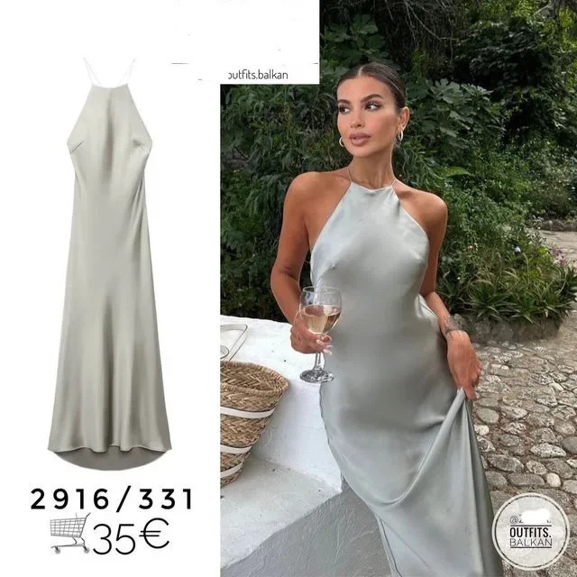 Summer Womens Dress Tanksilksatin Feeling Sleeveless 9588 Western Style Fashion 250704