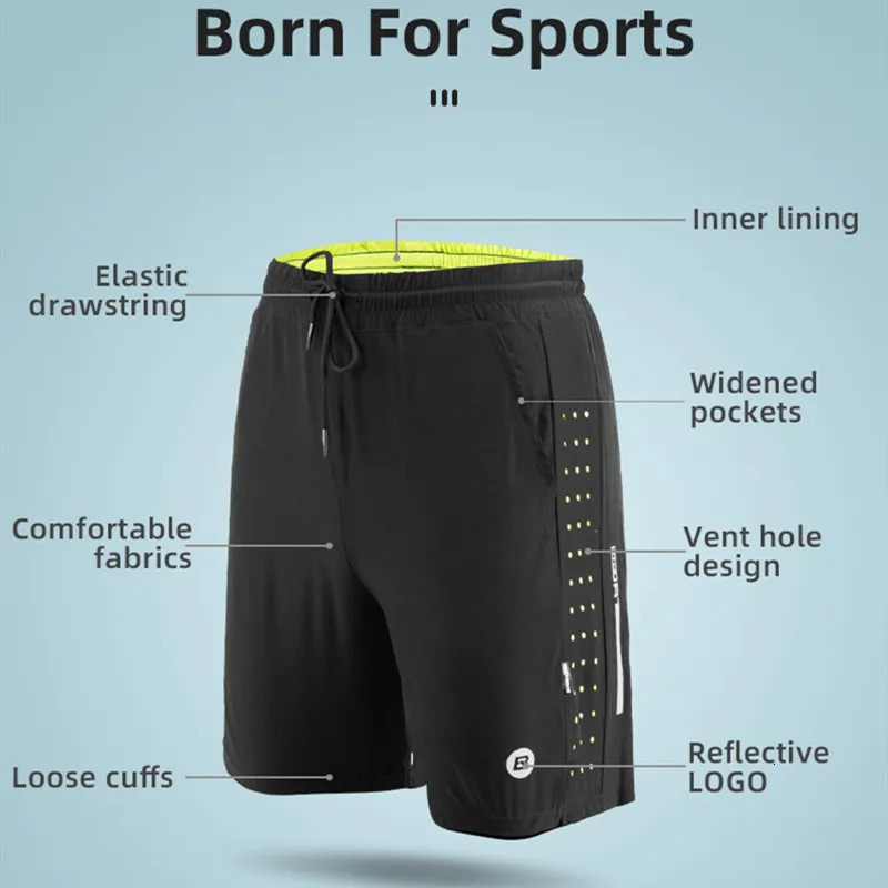 ROCKBROS Running Shorts Unisex Clothing Exercise Gym Spandex Jogging Fitness Breathable Cycling Outdoor Sports Asian Size 250614