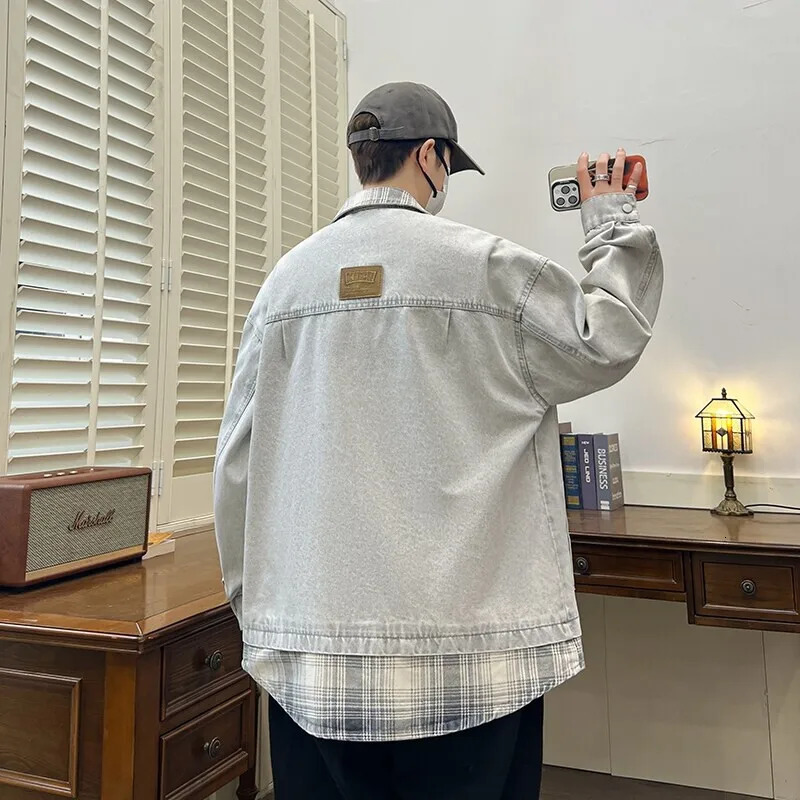 High Quality Mens Cotton Denim Jackets Spring Autumn Casual Top Retro Jeans Youth Streetwear Windproof Loose Coat Clothing 250614