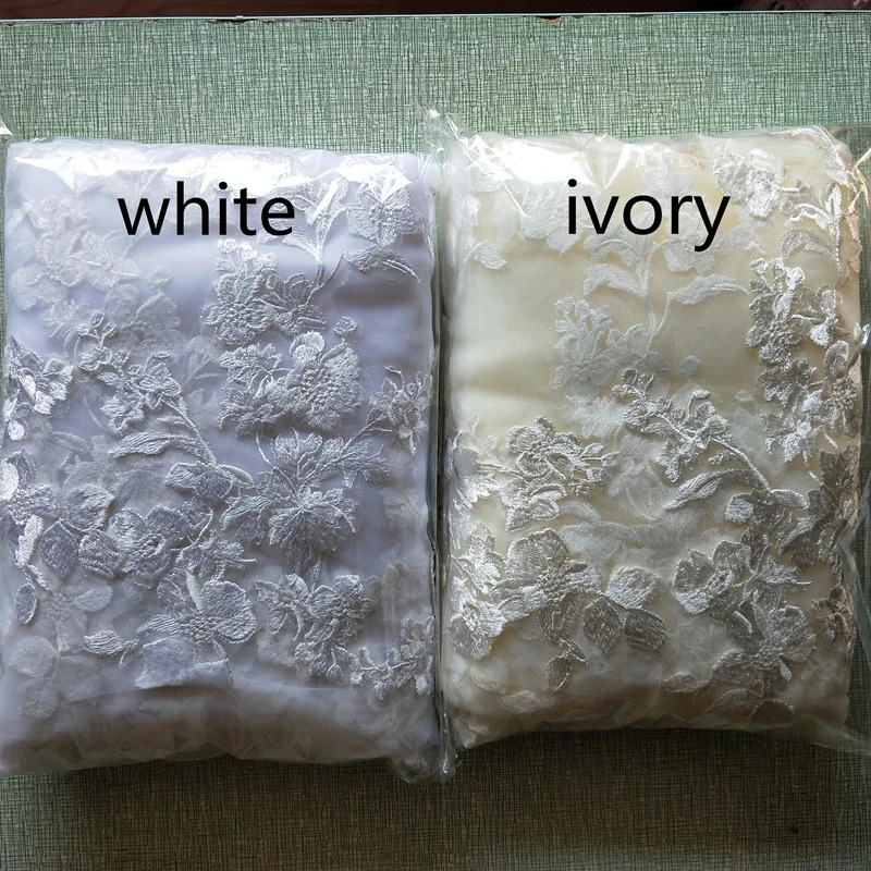 One Layer Cathedral Wedding Veil /4m/5m White Lace Edge Bridal Veil with Comb Ivory Appliqued Real Po 4m 5m 250603