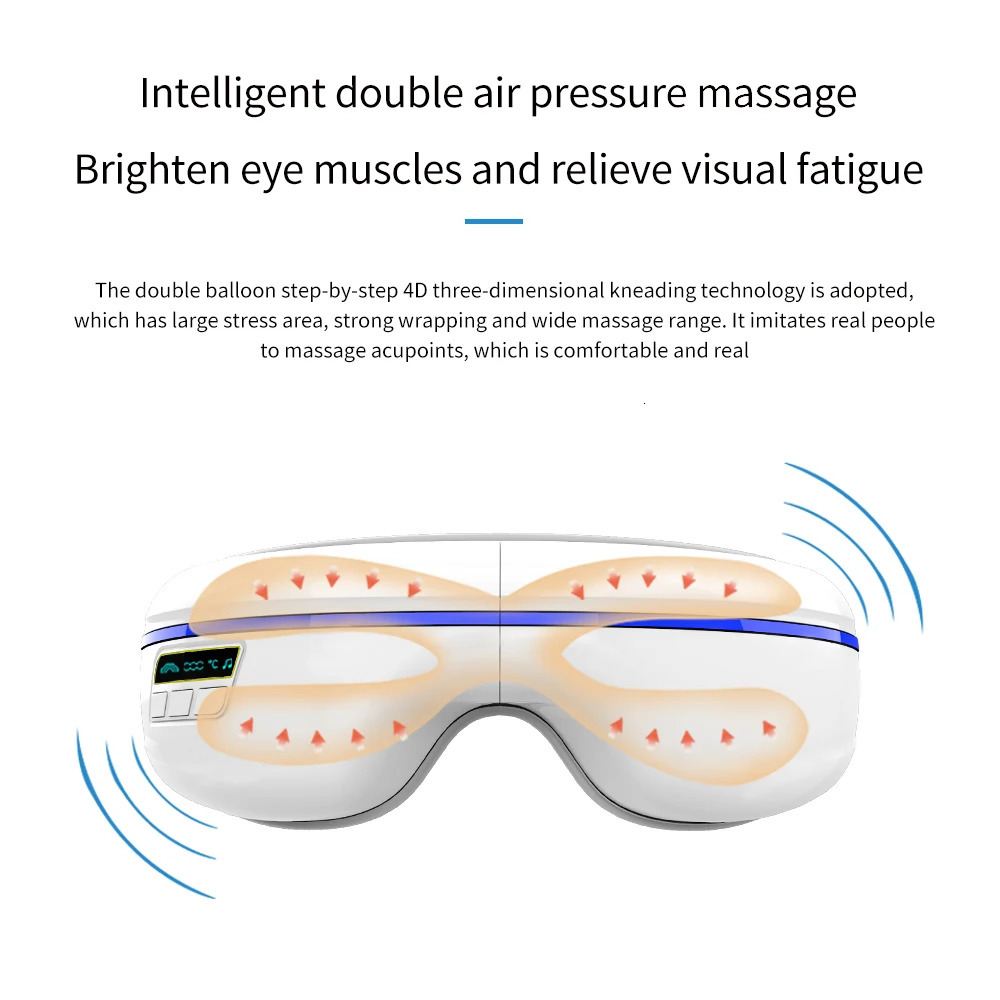 Intelligent compress eye massager air pressure function supports Bluetooth wireless charging eye vibration massage device 250612