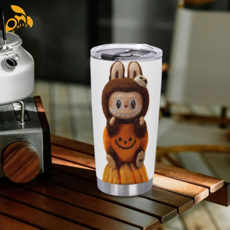 free shipping of customized 20oz thermos cup with labubu patterns Spotted pattern