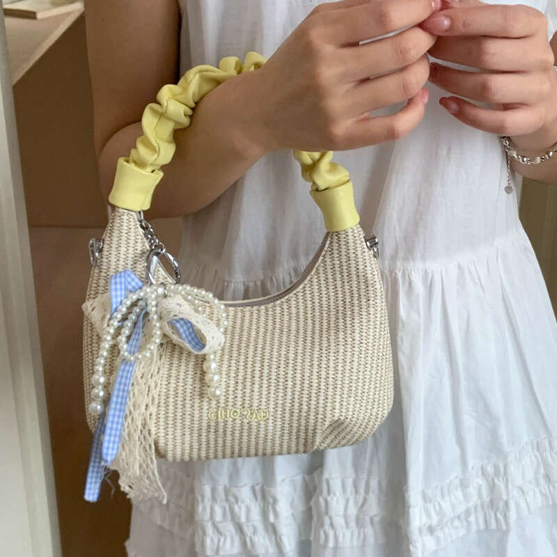 Trendy Niche Color-Block for Women 2025 New Summer Versatile Chain Crossbody Bag Exquisite Handbag Small Tote