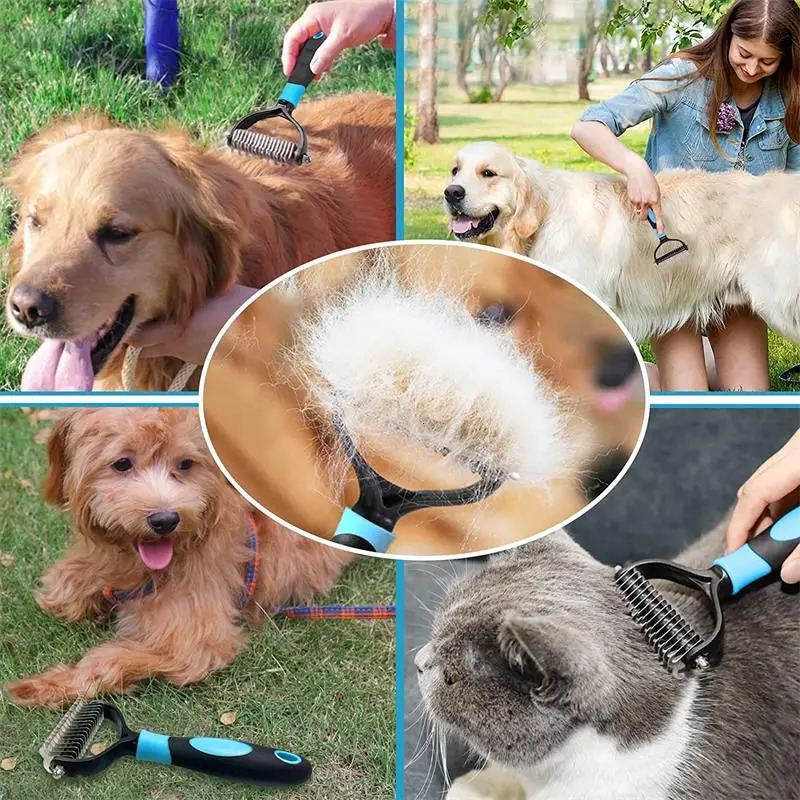 Professional Dog Brush Pet Hair Remover Dog Grooming Comb Removes Hairs Cats Dogs Animal Hair Brush Dog Accessories Pet Items 250614