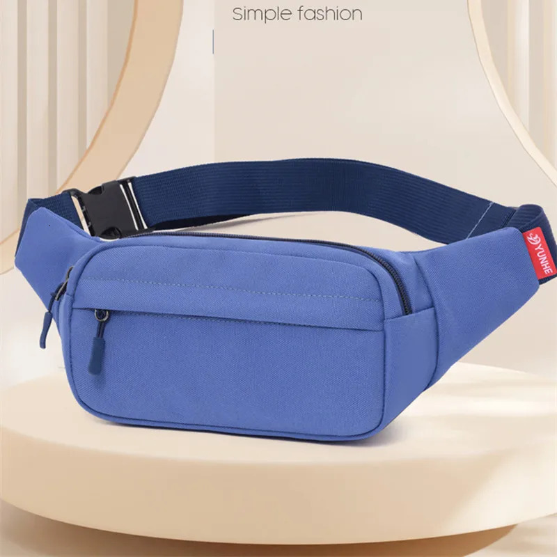 Men Waist Bag Pack Purse Casual Large Phone Belt Pouch Womens Canvas Travel Fanny Banana Hip 3 Pockets 250612