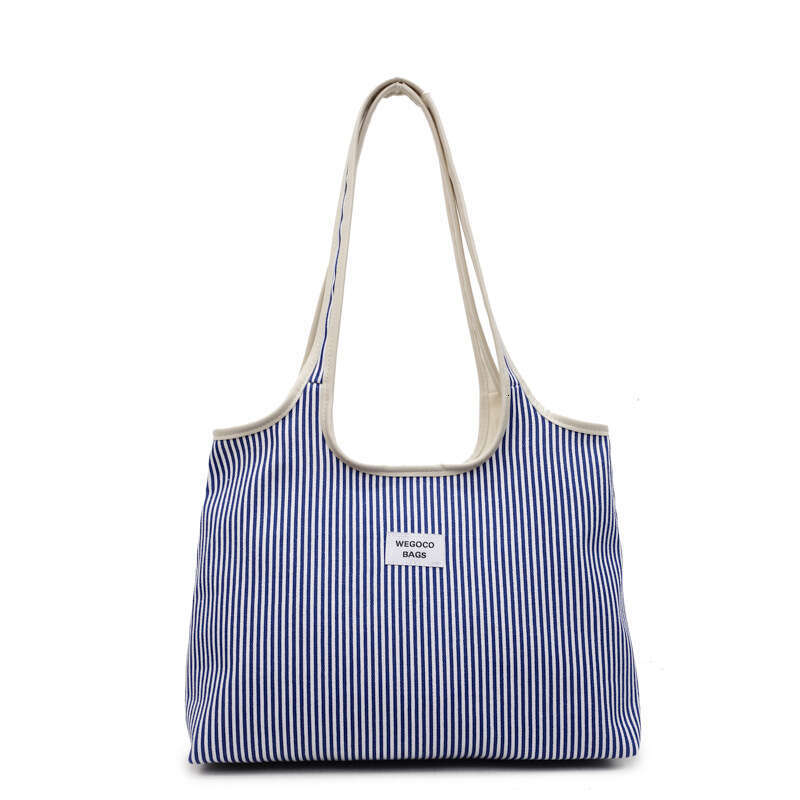 Fashion Large Capacity Tote 2025 New Niche Striped Simple Handbag Shoulder Commuter Women's Bag