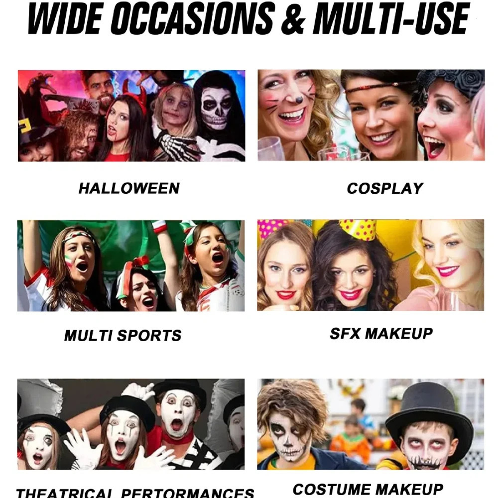 8pcs Matte Lipstick Set Waterproof Sexy Balck Red Lip Gloss Shiny Lip Tint Face Body Painting Halloween Christmas Makeup Tools 250614