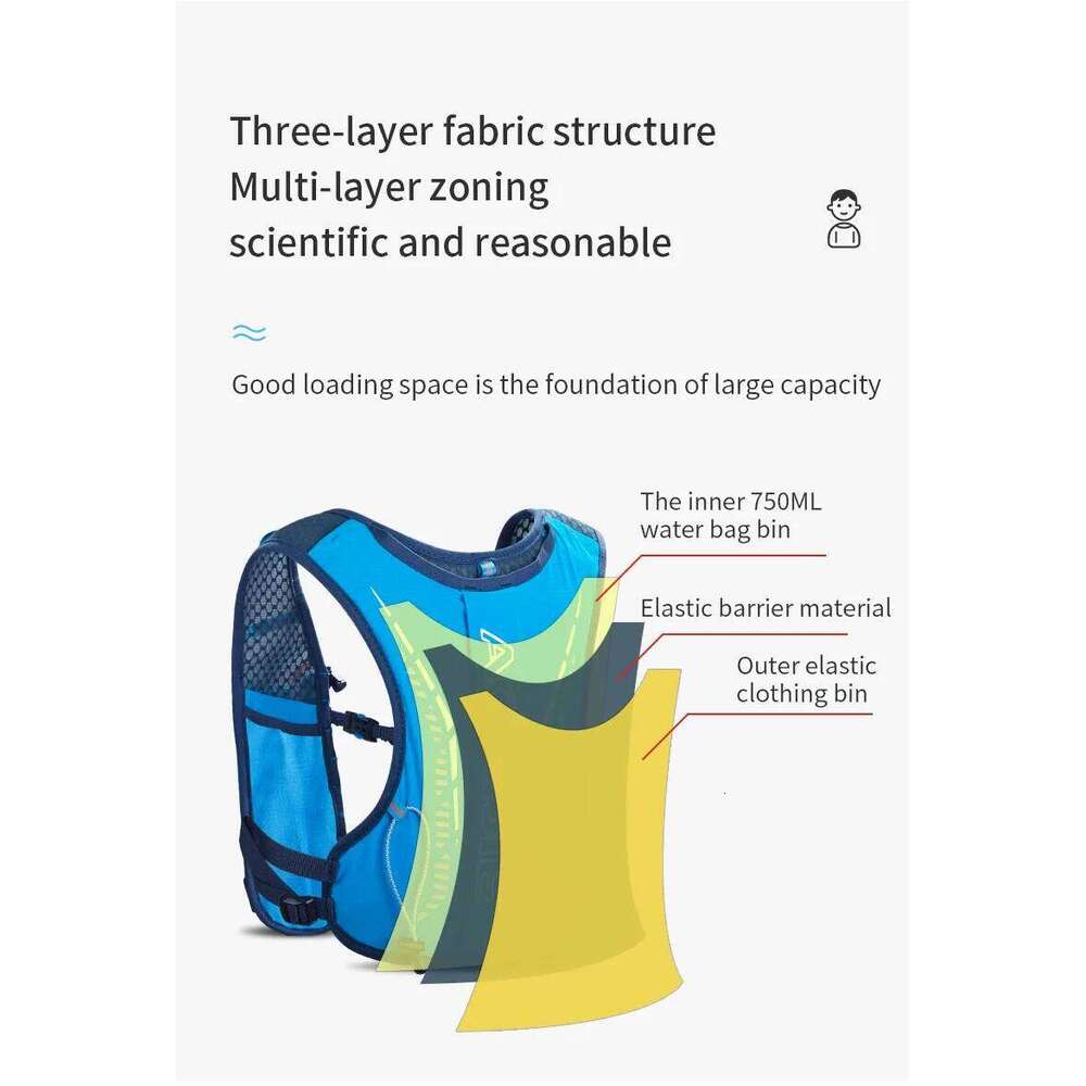 AONIJIE C9105 New Outdoor Ultra Vest 5L Hydration Cute Drawing Pack Bag Children Cross-Country Backpack For 6-12 Years