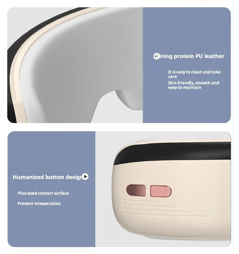 Intelligent constant temperature eye massager compress vibration folding model soothing fatigue Bluetooth music wireless 250612