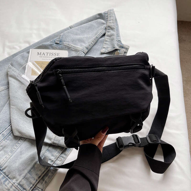 Commuter Style Crossbody Men, Large Capacity Casual Shoulder Chest for Women, Summer Lightweight Cycling Ins Versatile Canvas Bag