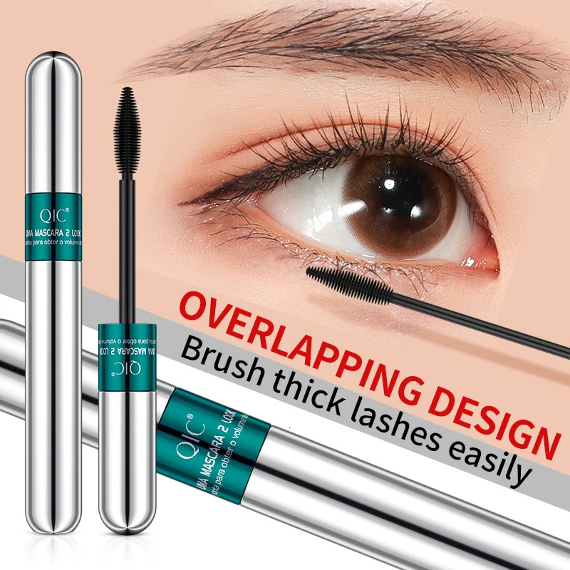 4D Mascara Double Effect Lengthen Curling Thick Eyelash Long Lasting Silk Fiber Eye Lashes Makeup Cosmetics 250606