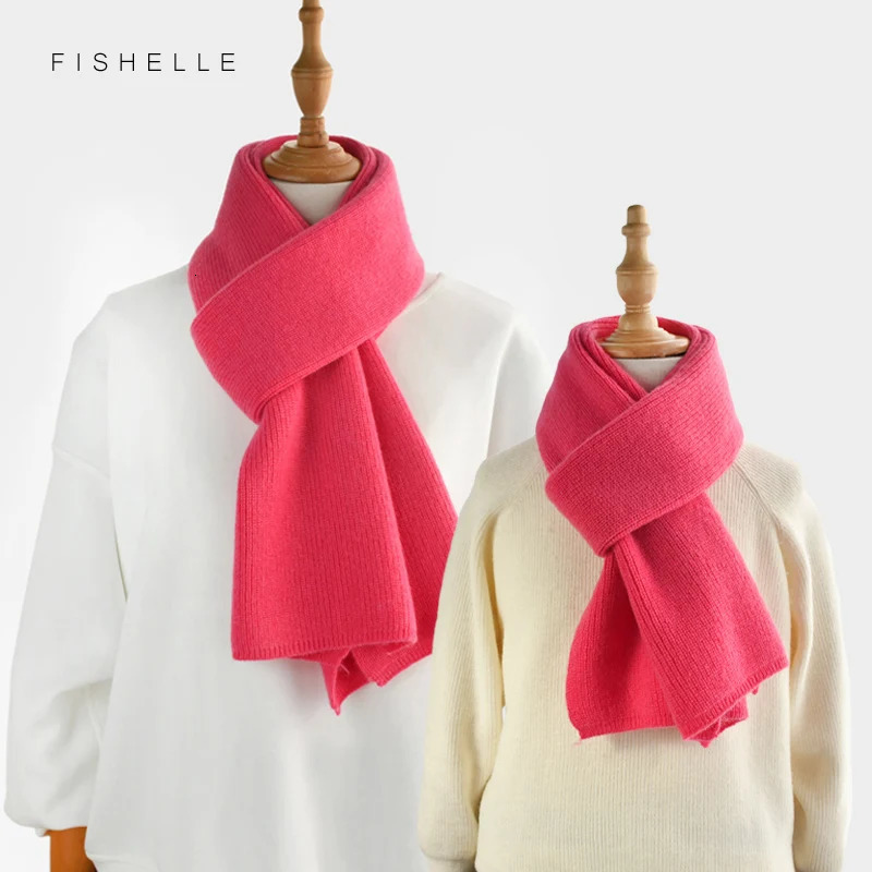 cashmere knitted scarves rose red pink white wool women winter scarf adults warm thick wool scarf s ren 250610