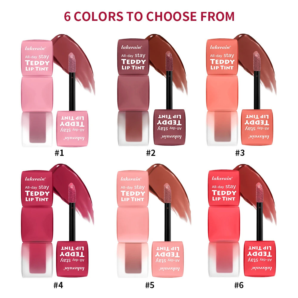 Teddy Tint Lip Color Tear Lip Gloss Super Stay Long-Lasting Coloring 12H Matte Texture Waterproof Lip Stain Lipstick Cosmetics 250614