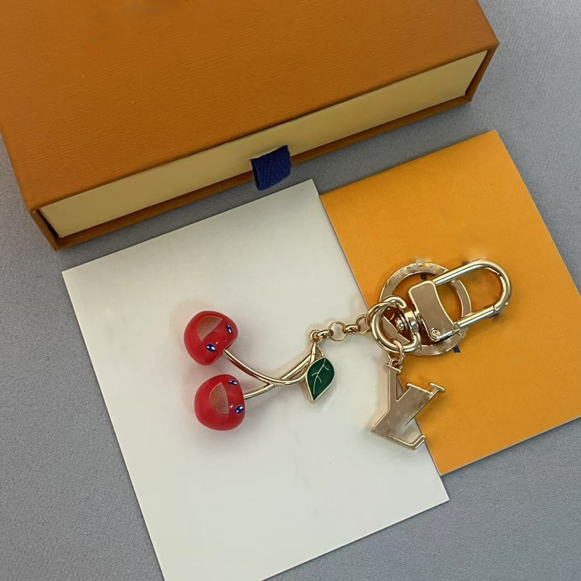 Cerise Bag Charm murakami cherry bag charm breeze key holder blooming flowers bag chain gold sliver keychain snap fastener men woman keychain cherry key chain M02598
