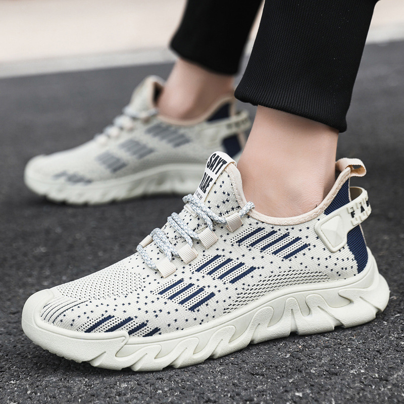 Men's Shoes Summer Flyknit Mesh Shoes Fashion Breathable Sports Shoes Soft Sole Lightweight Student Free Delivery Of Sneakers Designer Shoes Runn