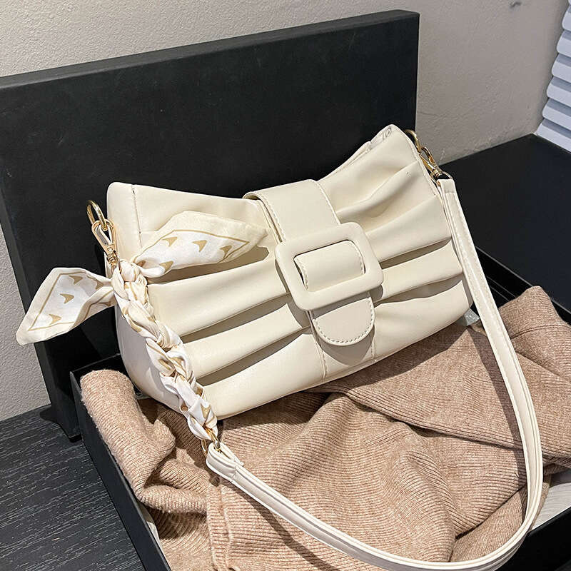 Summer Trendy Bags for Women 2025 New Versatile Crossbody High-end Niche Pleated Shoulder Underarm Bag