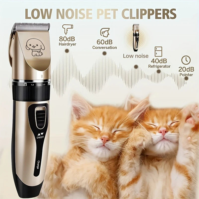 Pet Hair Trimmer Kit Electric Precision Clippers Perfect for Professional Grooming at Home Ideal for Dogs and Cats 250614