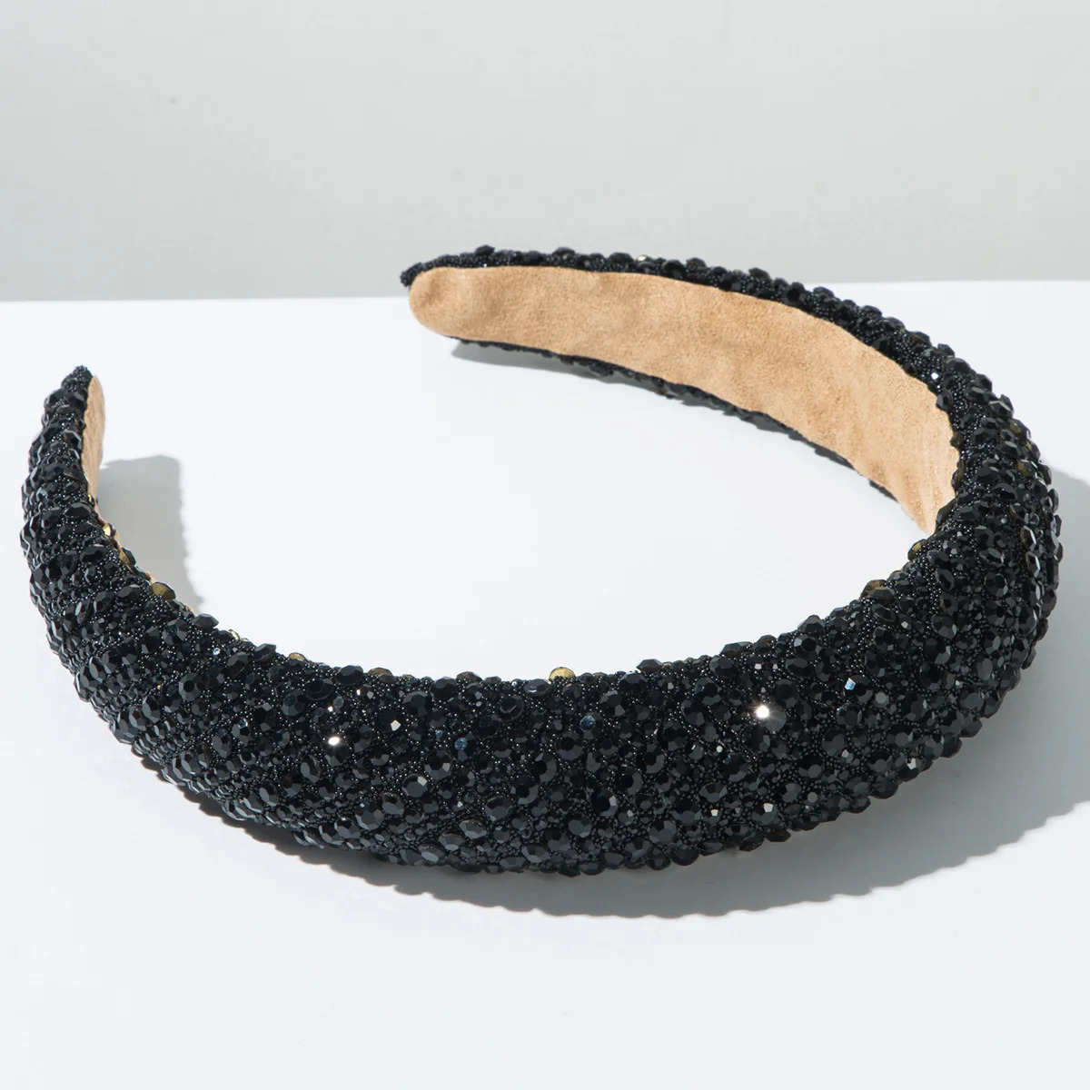 High Quality Full Diamond Headband Sponge Shiny Rhinestone Hairband Hair Accessories Womens Trendy Hair Band Hoop Headwear 250610