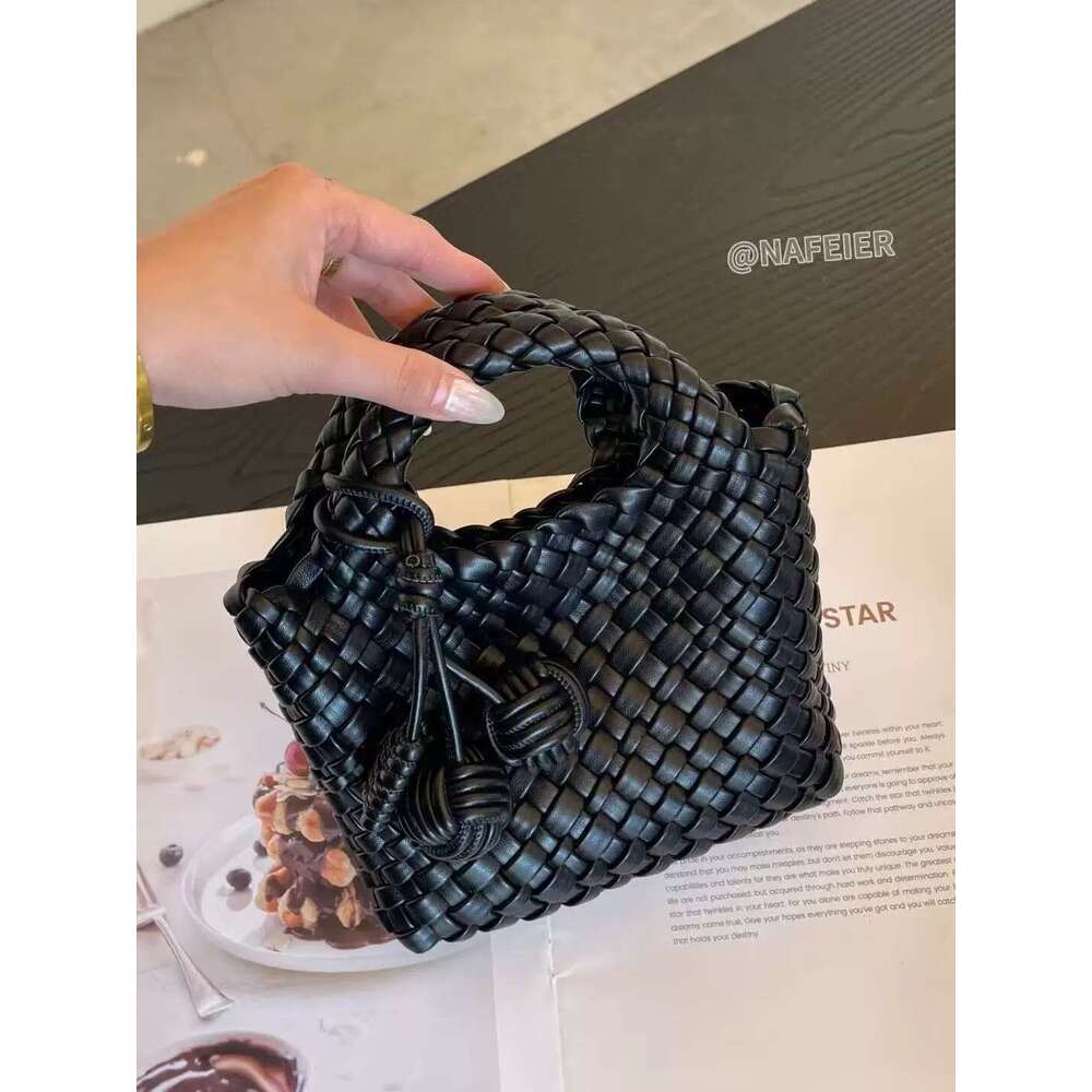 Basket Handwoven Mini 2025 New Soft Leather Women's Fashion Shoulder Crossbody Bag