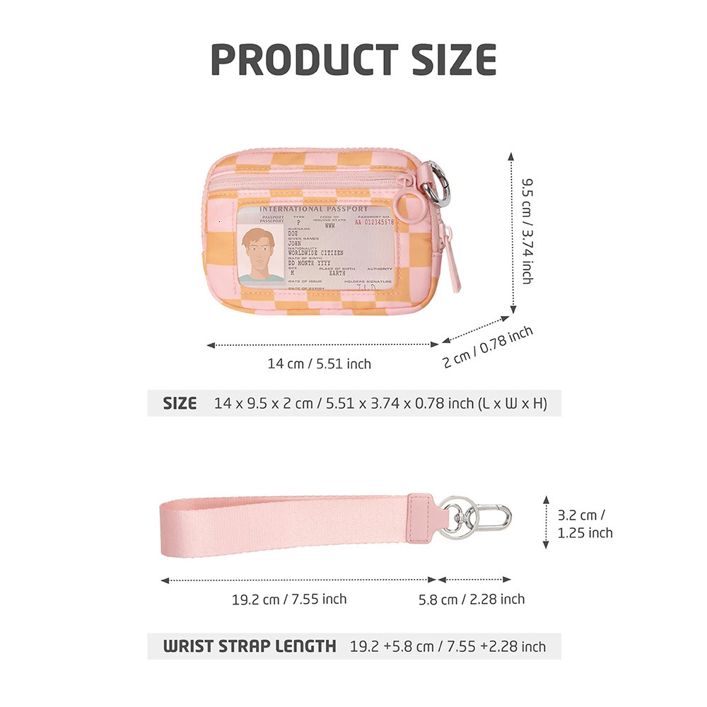 Women Coin Wallet Female Purse Card Holder Short Wallets Small Zipper Keychain Clutch Bag Wallet 250614