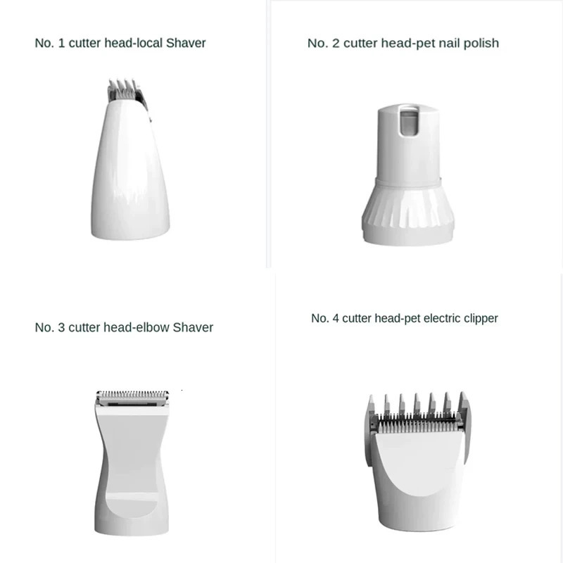 4-In-1 Pet Grooming And Care Set 4Different Blades Pet Hair Shaver Low Noise Pet Clippers Rechargeable Cordless Safe Dog Trimmer 250614