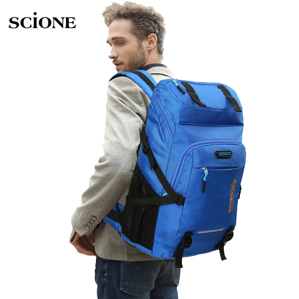 50L Outdoor Camping Backpack Hiking Bag Men Travel Bags Sports Tactical Rucksack Waterproof Climbing Mountaineering Bags XA935WA 250609