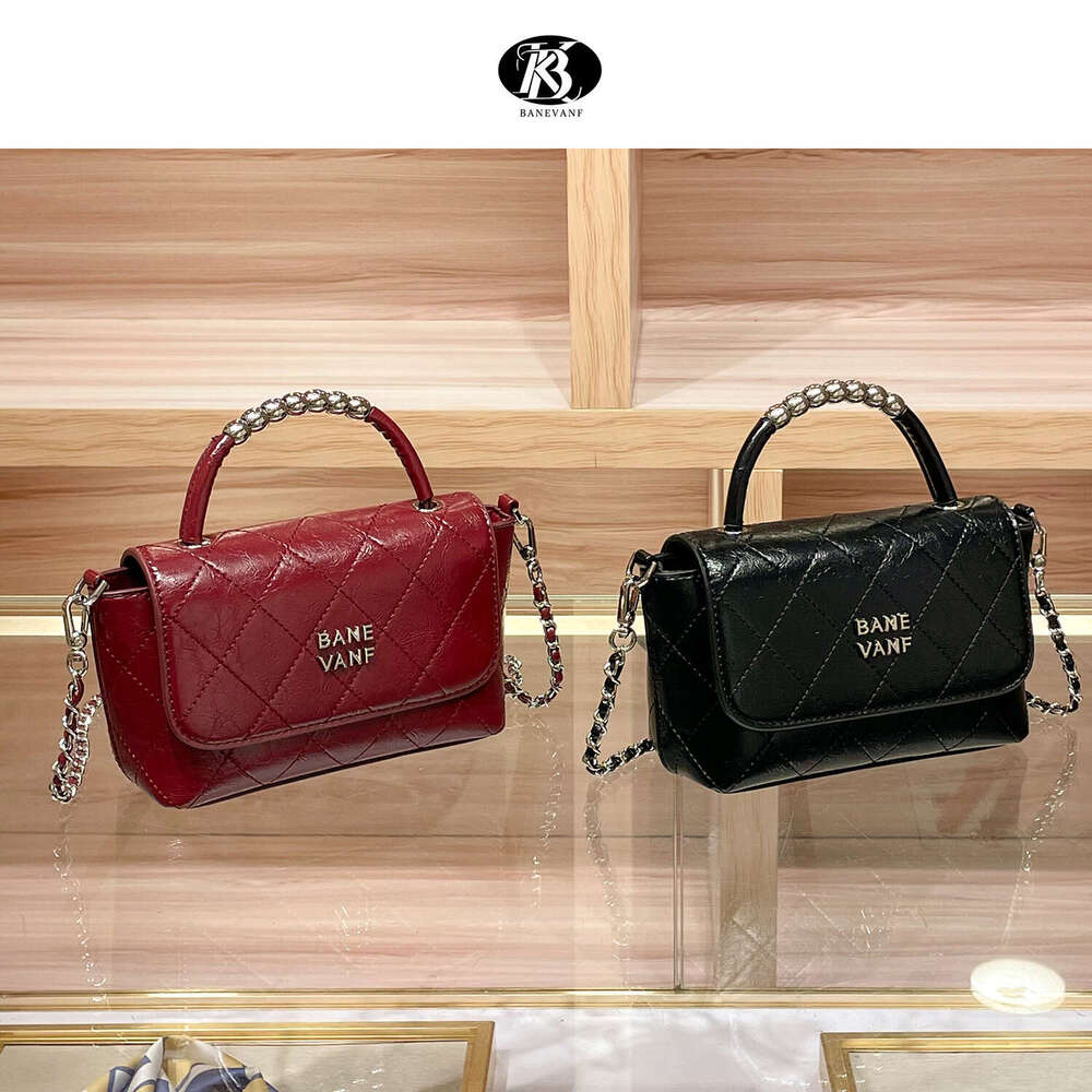 Genuine Luxury Leather Quilted Pearl Handbag for Women New High-End Large Capacity Crossbody Fashion Bag