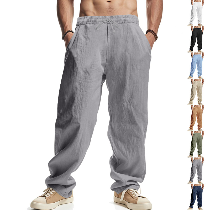 sweatpants pants Designer men's trousers trendy long pants for men loose and casual linen hip-hop beach sports wide-leg for men European size :S-