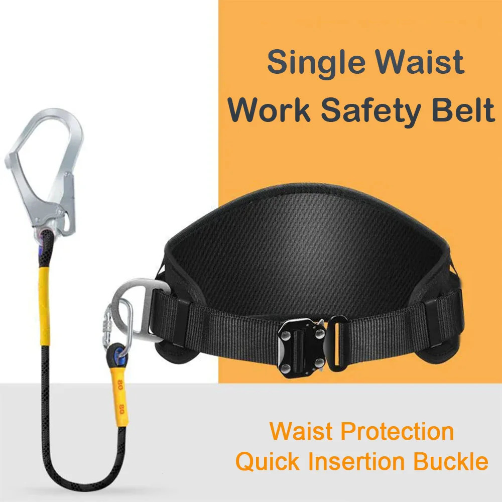 Single Waist Work Harness Highaltitude Safety Belt Rope Outdoor Climbing Training Electrician Protective Equipment 250611