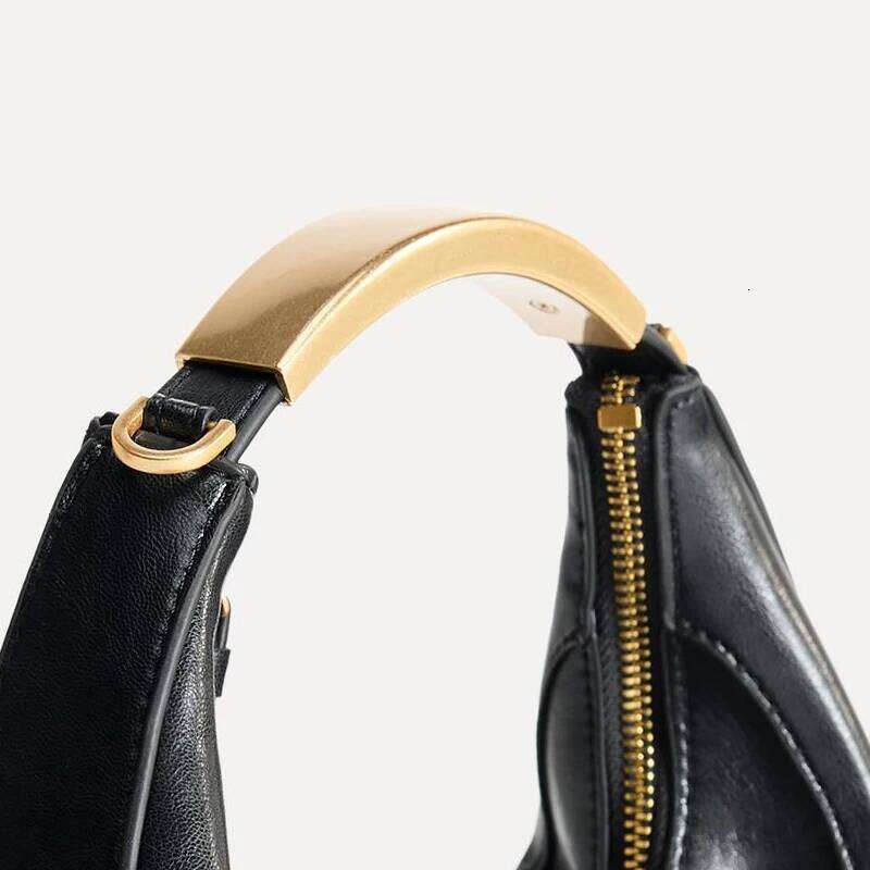 2025 New Premium Leather for Women Designer Metal Handle Design Handbag and Wallet Crossbody Armpit Bag