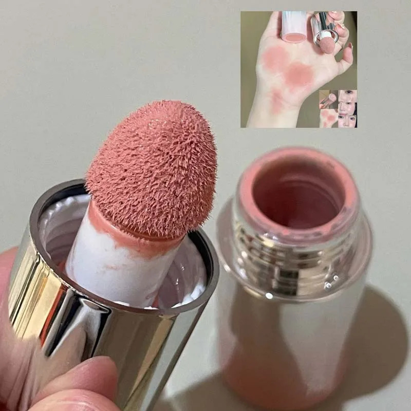 5colors Liquid Blush Matte Waterproof Blush Sponge Brush Head Natural Lasting Breathable Cheek Face Blusher Contour Makeup Women 250614