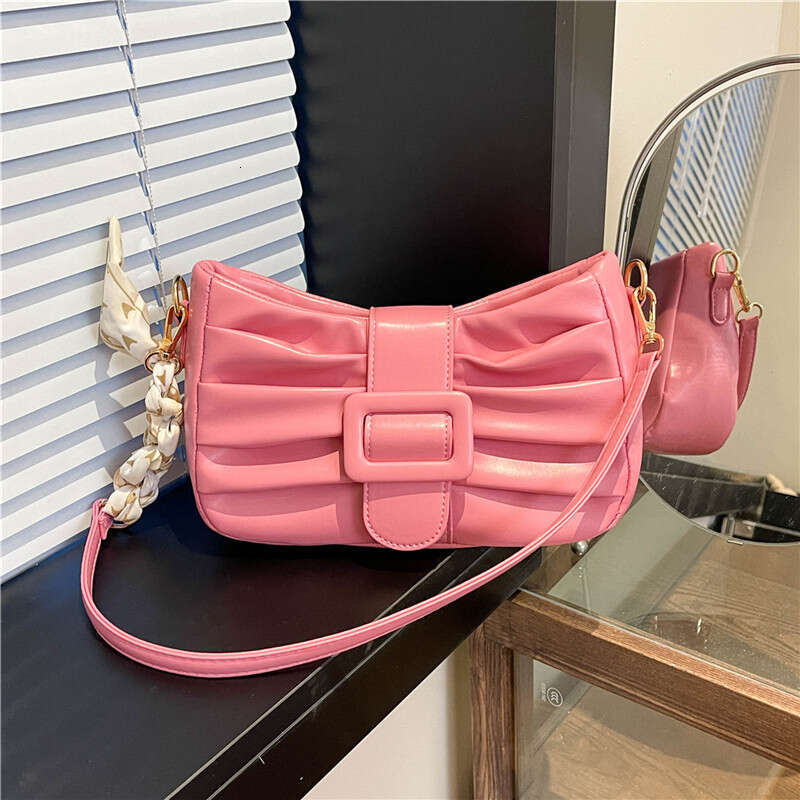 Summer Trendy Bags for Women 2025 New Versatile Crossbody High-end Niche Pleated Shoulder Underarm Bag