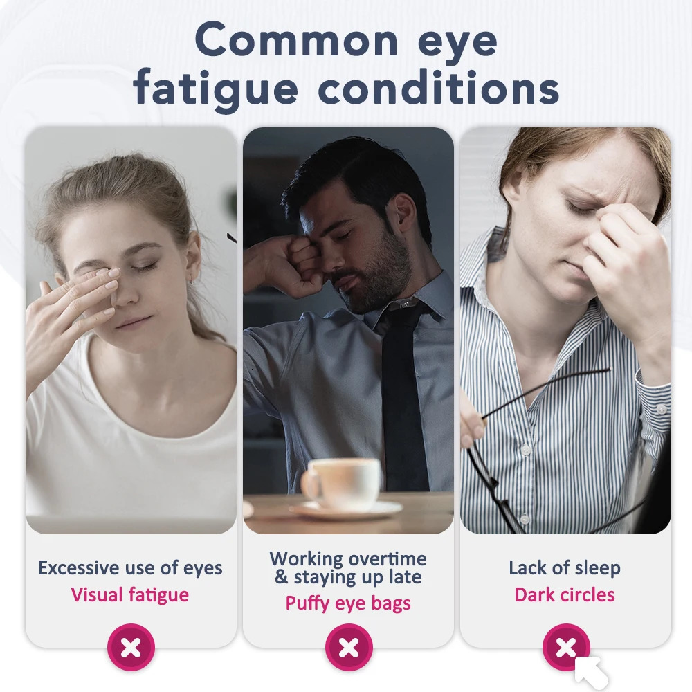 3D Heat Eye Mask with Massage Rechargeable Sleep Aid Steam Eye Care for Night Use Portable Multi-Mode Eye Massager 250612