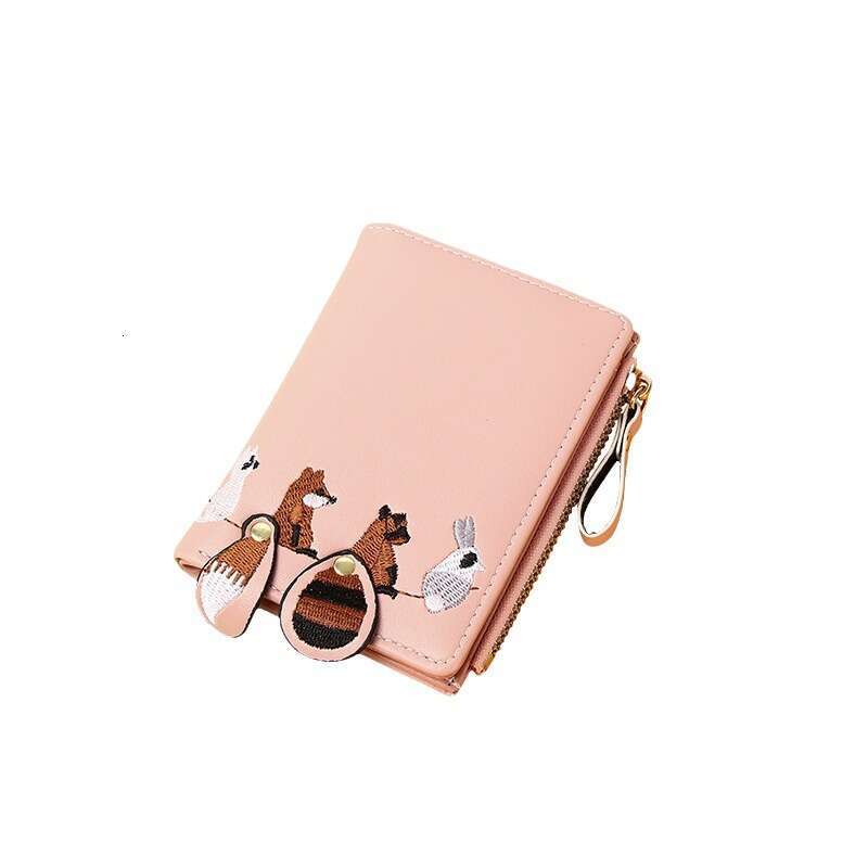 Hot Selling New Women's Short Student Wallet Korean Version Cute Fresh Card Holder Cartoon Mini Personality Coin Purse