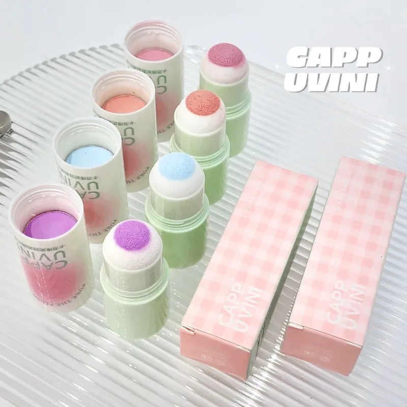 Cream Taro Pink Blush Stick Cute Rouge Face Orange Blue Purple Blusher Matte Low-saturation Makeup Cheek Stick Lasting Cosmetics 250614