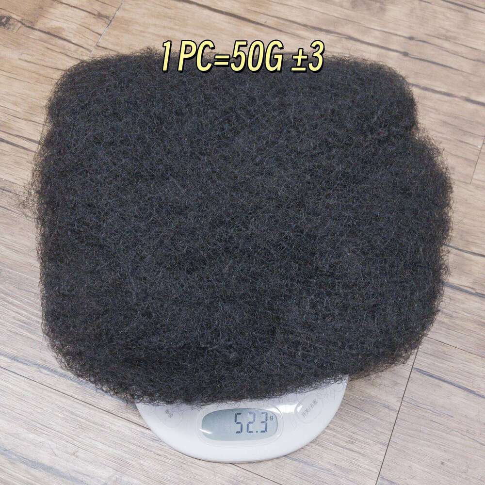 12 Inch 50Gram/Pc Human Hair Extensions Brazilian No Weft Afro Kinky Bulk for Braiding DreadLock Natural Color