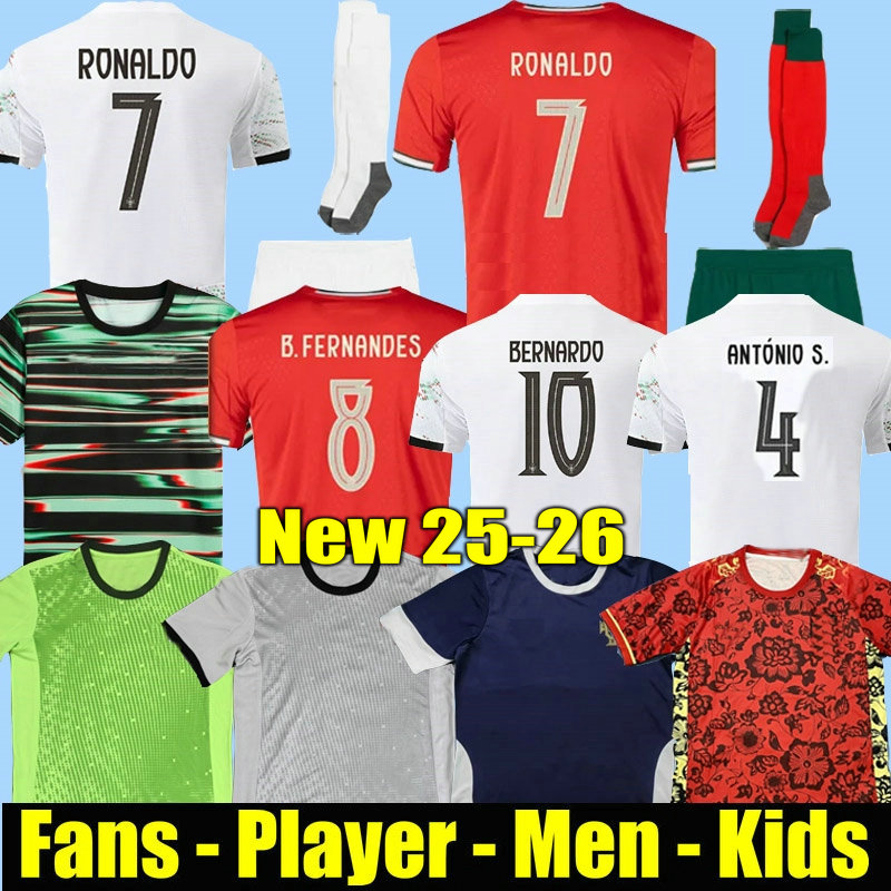 2025 2026 Portuguesa portugal soccer jerseys RUBEN RONALDO PEPE Portugieser 24 25 26 Portuguese football shirt Men Kids kit sets team Portugals tops thailand
