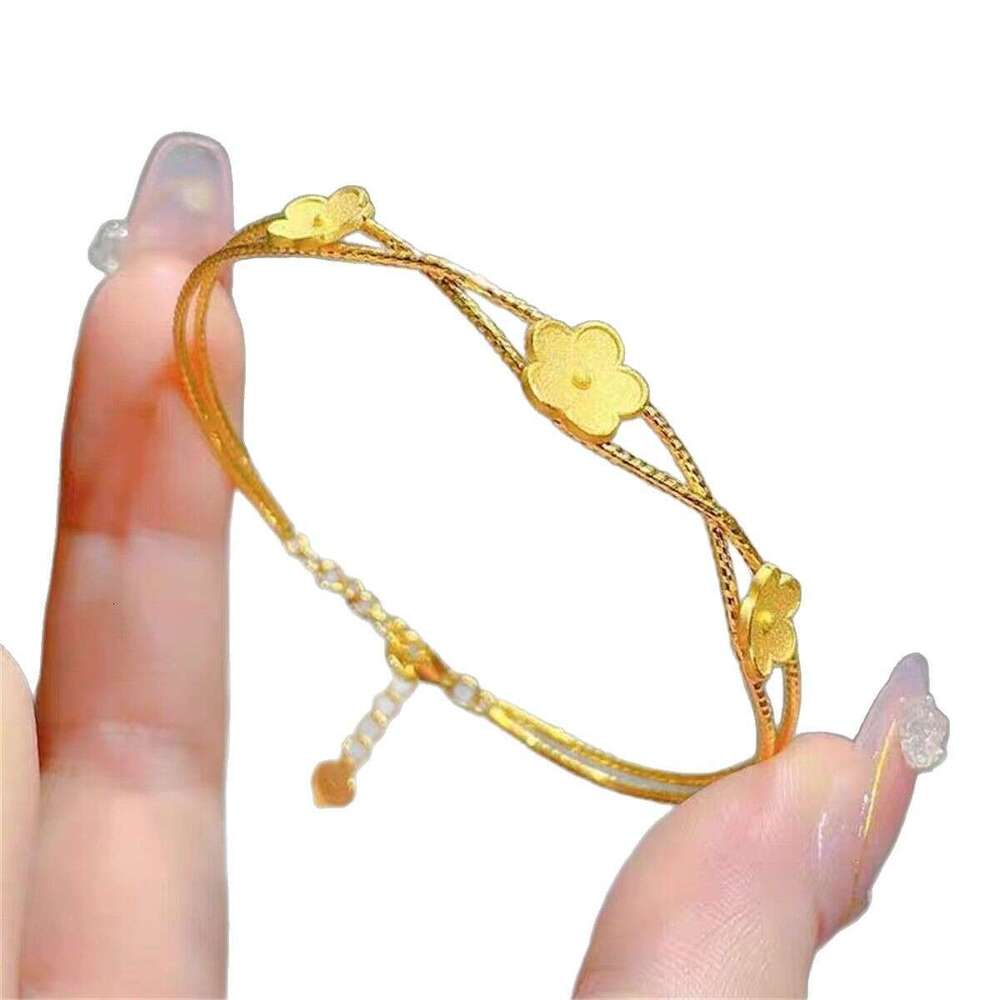 Luxury jewelry designer bracelet flower Double Layer Peach Blossom Bracelet for Women Fashion High-end Sense Exquisite Temperament Versatile Commuting
