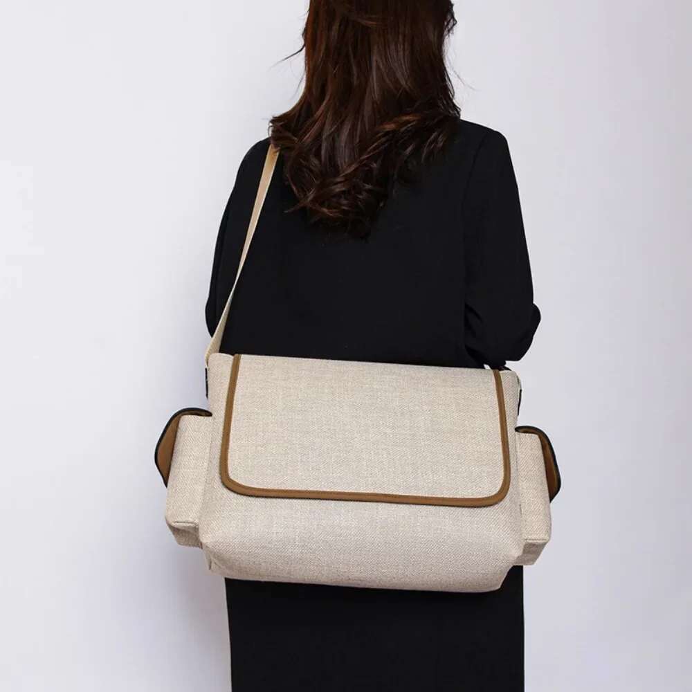 New Canvas Large Capacity Casual Shoulder Tote Bag Messenger Handbags Crossbody Bags For Women 2024