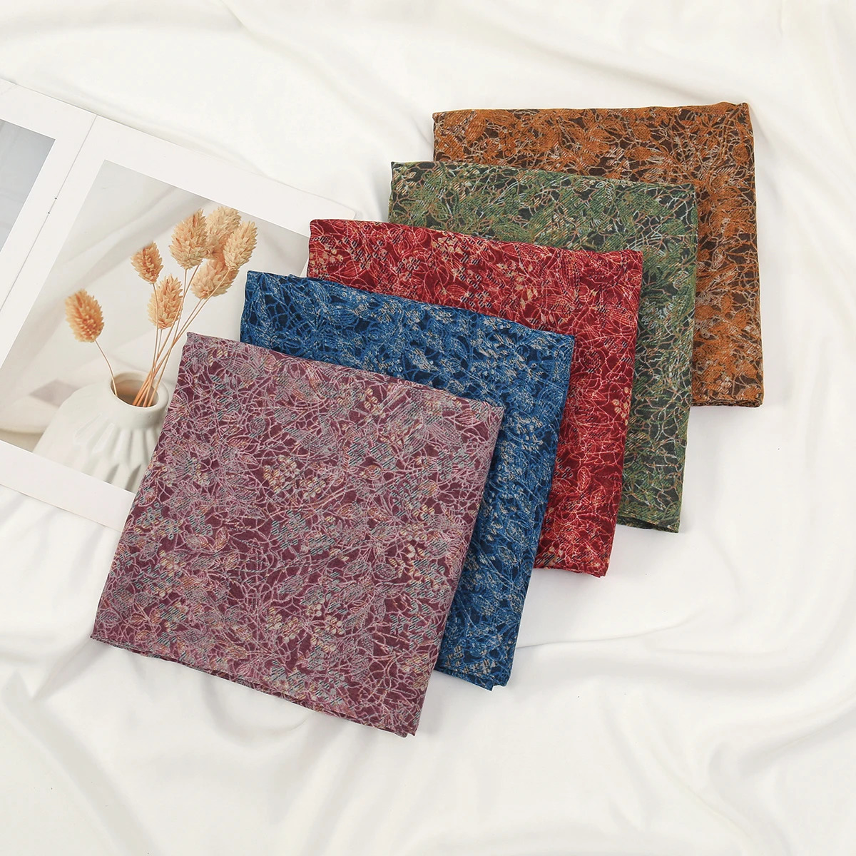 Summer Printed Cotton Viscose Hijab Scarf Woman Muslim Hijabs Shawl Lightweight Breathable Long Wraps Lady Fashion Headband 250610