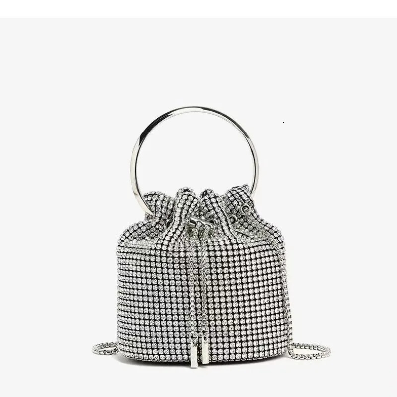 Luxury Rhinestone Pearl Evening Bag Glamorous Stage Performance Purse Sparkly Prom Party Shoulder Crossbody Messenger Women 250614