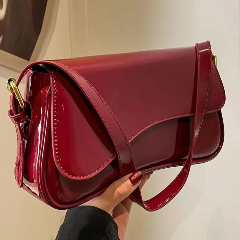 Womens Outfits Plain Color Saddle Everyday Shoulder Bag Crossbody Elegant Magnetic Closure Flap for Daily 250614