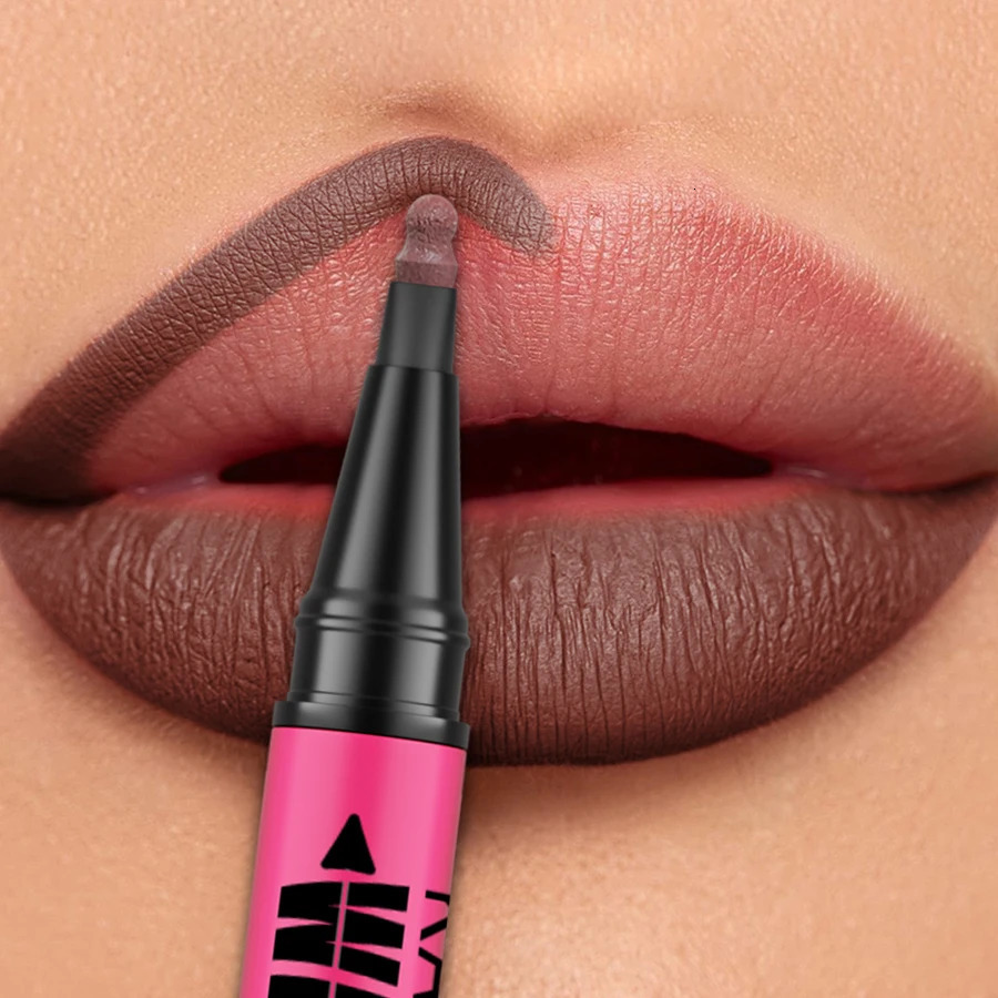 Lip Liner Waterproof Sweatproof Matte Multi-color Correcting Liquid Lipstick Pen Sexy Red Brown Lip Makeup for Women Gifts 250614