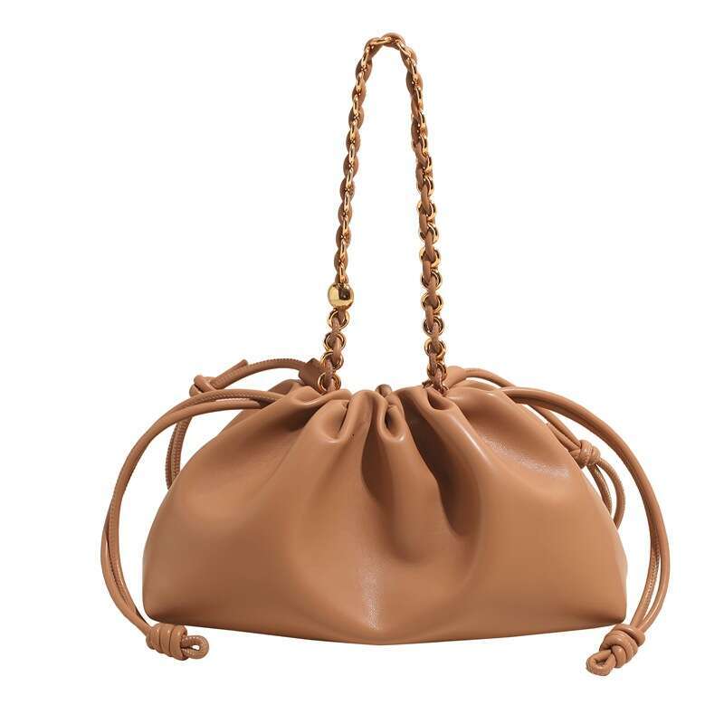High-Quality Lucky Drawstring Cloud 2025 Advanced Fashion Single Shoulder for Women Niche Style Commuter Crossbody Bag