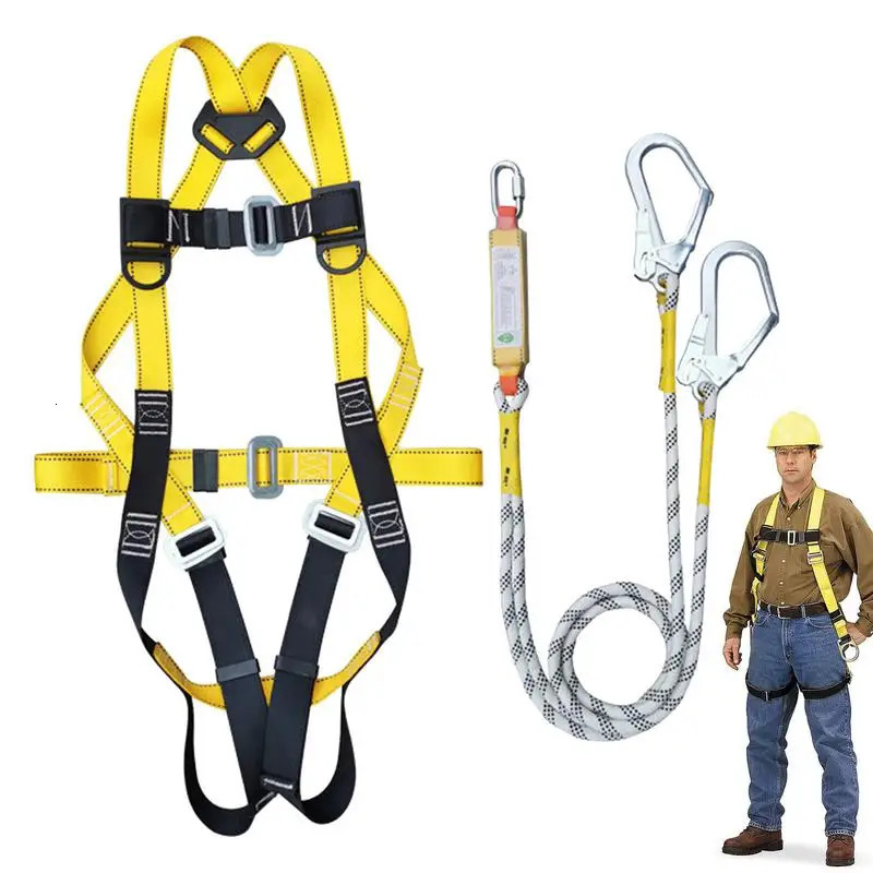 AntiFall Safety Belt 5point High Altitude Work Harness FullBody Tree Climbing Mountaineering safety belt 250611
