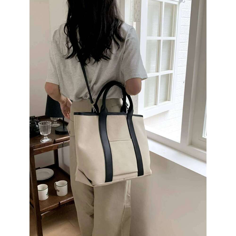 Designer Bag Luxury Bag Women's K-Pop Style Canvas Shoulder Bag Spacious Fashionable Travel/Shopping Accessory with Unique Patterned Details