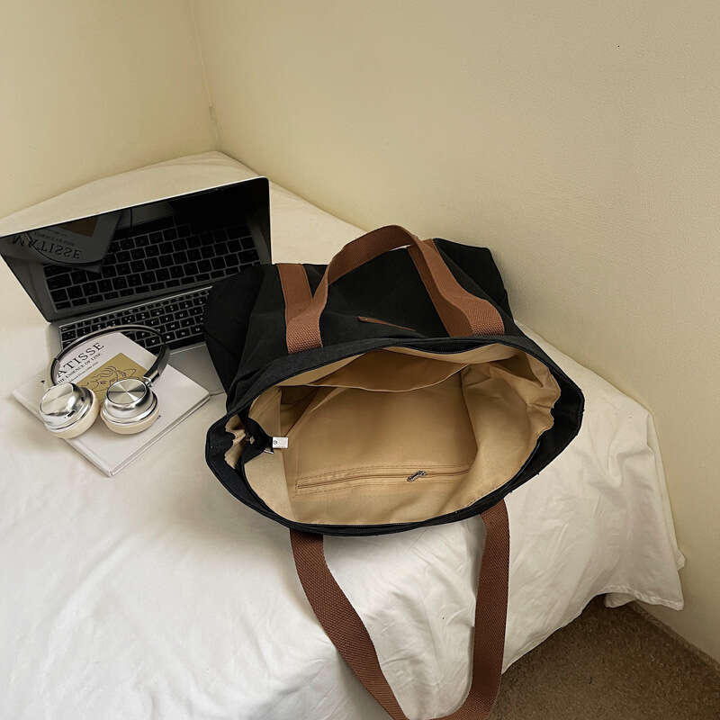 Large Capacity Tote Handbag 2025 New Korean Style Lazy Casual Simple Lightweight Shopping Women's Crossbody Bag