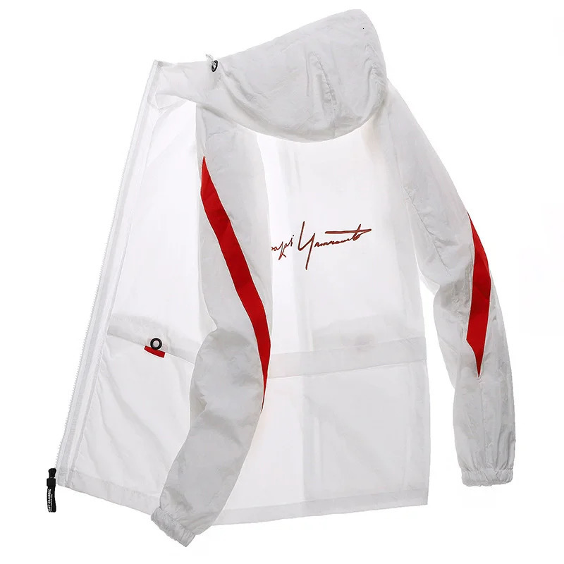 Mens and Womens Summer Ice Silk Lightweight Breathable Quick Drying Fishing Sunscreen Clothes Large Hooded Jacket Trendy 250614