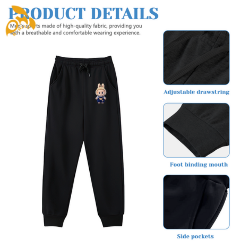 Free Shipping Design summer designer-customized with labubu pattern Men's Pants polyester men's trousers outdoor size S-XXL