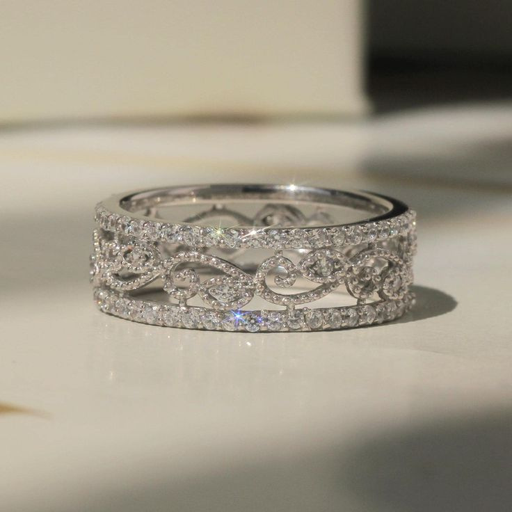 Choucong Handmade High Quality Wedding Rings Sparkling Luxury Jewelry 925 Sterling Silver Fill Pave White Sapphire CZ Diamond Elegant Hollow Flower Wo